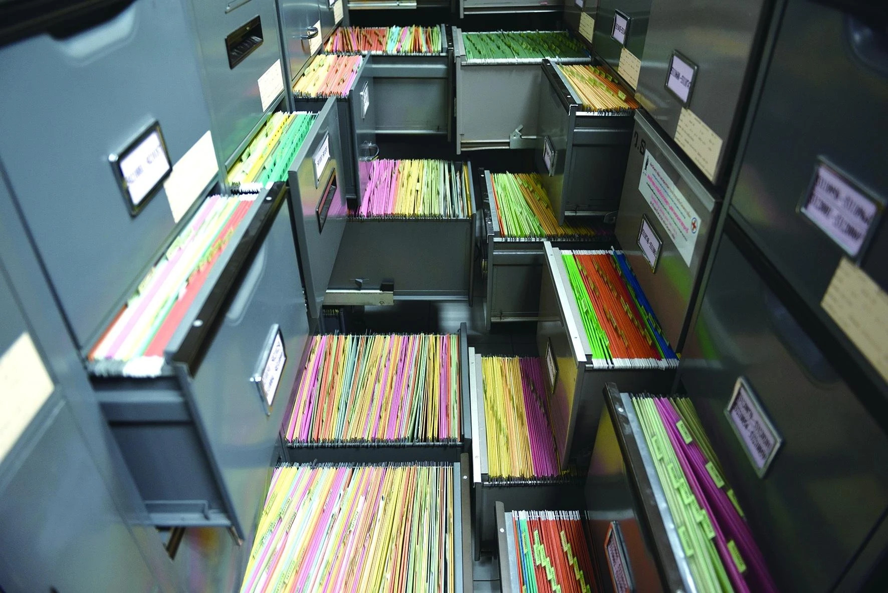 Intelligent rotating storage for documents and office supplies