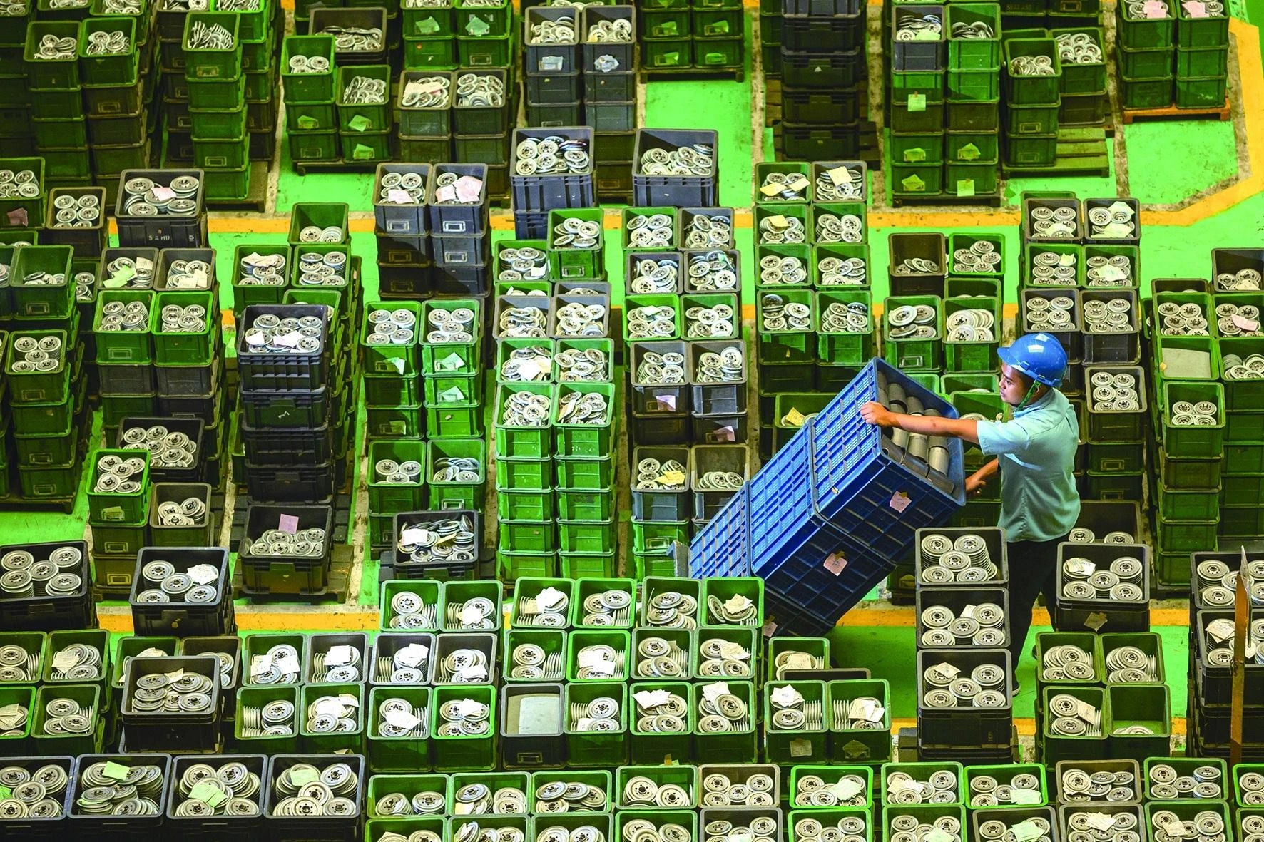 Automated storage system for parts and finished goods