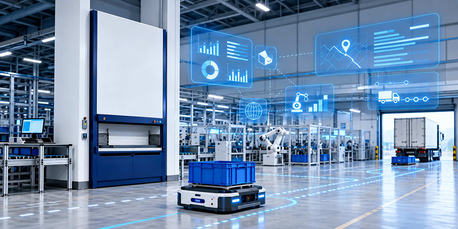 The Starting Point for Smart Manufacturing From Automated Storage Systems and AGVs to Smart Logistics Integration
