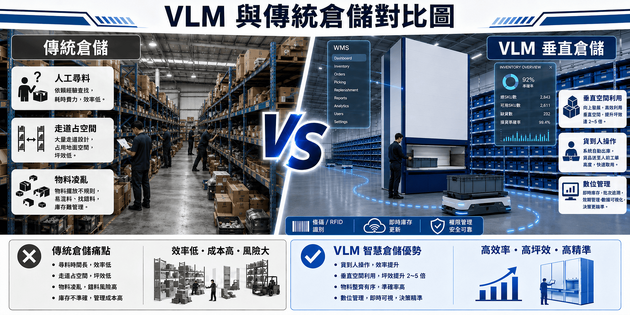 VLM與傳統倉儲對比圖